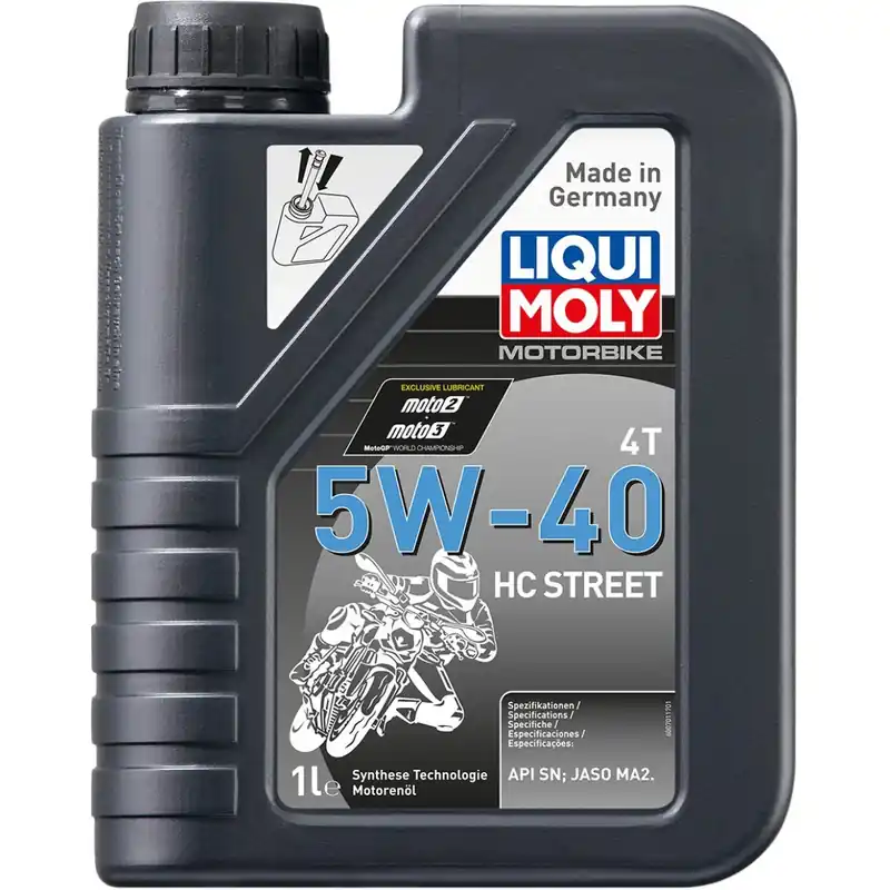 Edullinen Liqui Moly Moottoriöljy Synteettinen 4T 5W-40 HC Street 1L