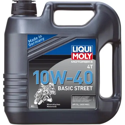 Liqui Moly Moottoriöljy 4T 10W-40 Basic Street 1L Alkuperäinen