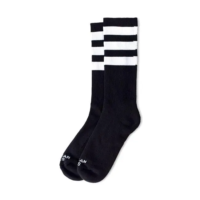 Amerikkalaiset sukat Mid High Back Musta II Triple White Strip Musta II Triple White Strip Löytö