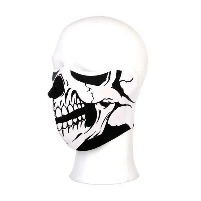 Aito Half Face Valkoinen pääkallo kasvonaamio