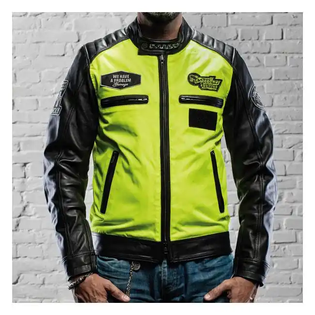 Edullinen Hinta Holy Freedom Zero Vision Nahkatakki Musta/Fluo