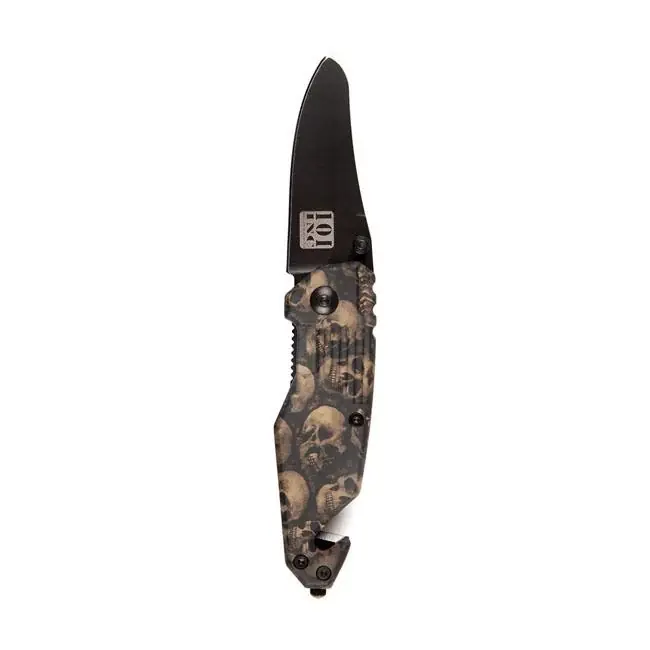 Aito Veitsi Skull Clip Pieni Musta Ruskea