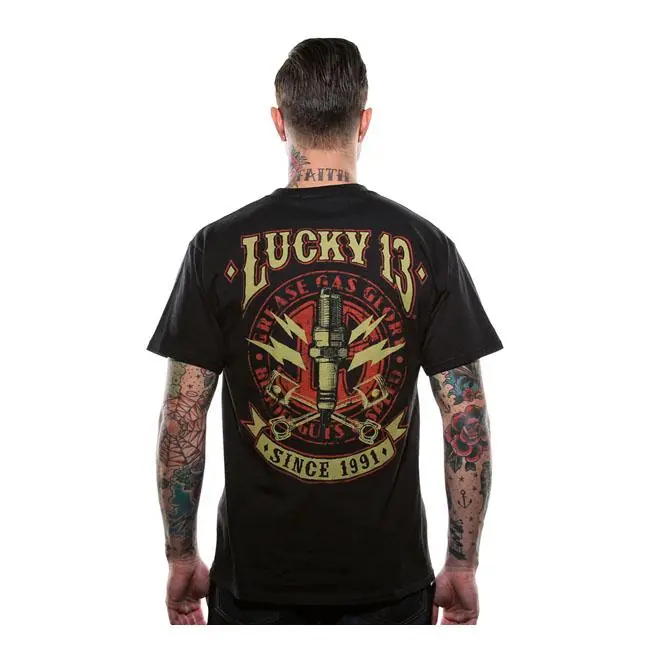 Älä Missaa Lucky 13 Amped T-paita Musta