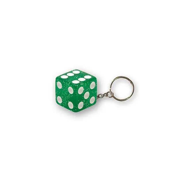 Triktopz Dice avaimenperä vihreä glitteri Asiakkaiden Suosikki