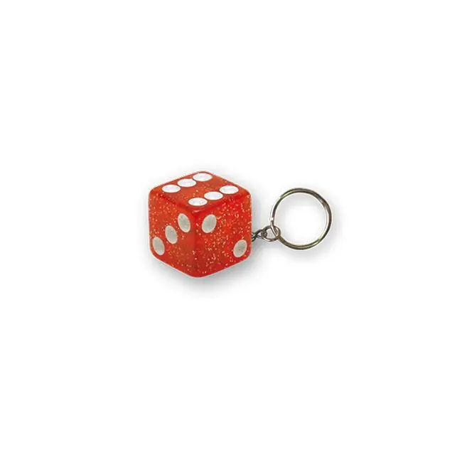 Triktopz Dice avaimenperä punainen glitteri Bestseller