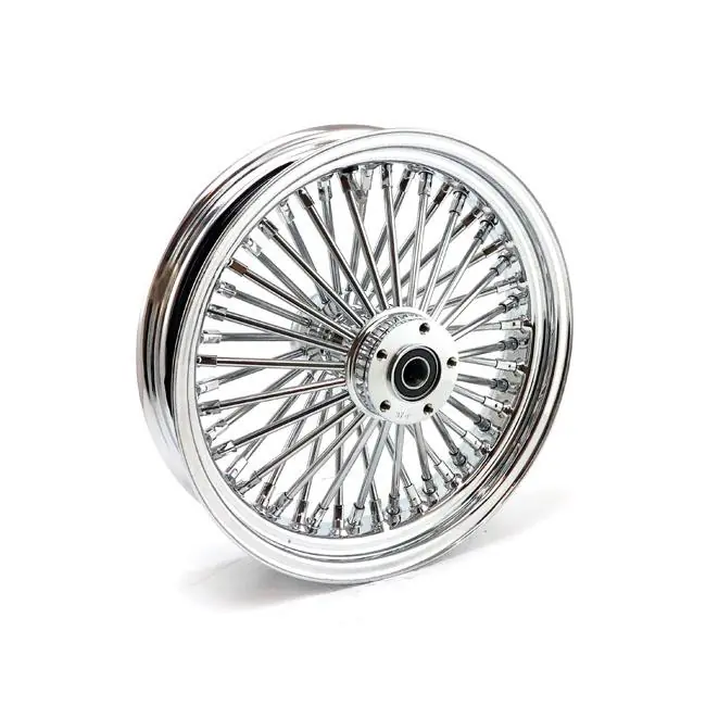 Uusi Kokoelma MCS Radial 48 Fat Spoke takapyörä 3.50 x 16" Kromi