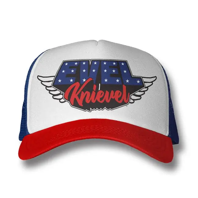 Alkuperäinen Evel Knievel American Daredevil Trucker lippis