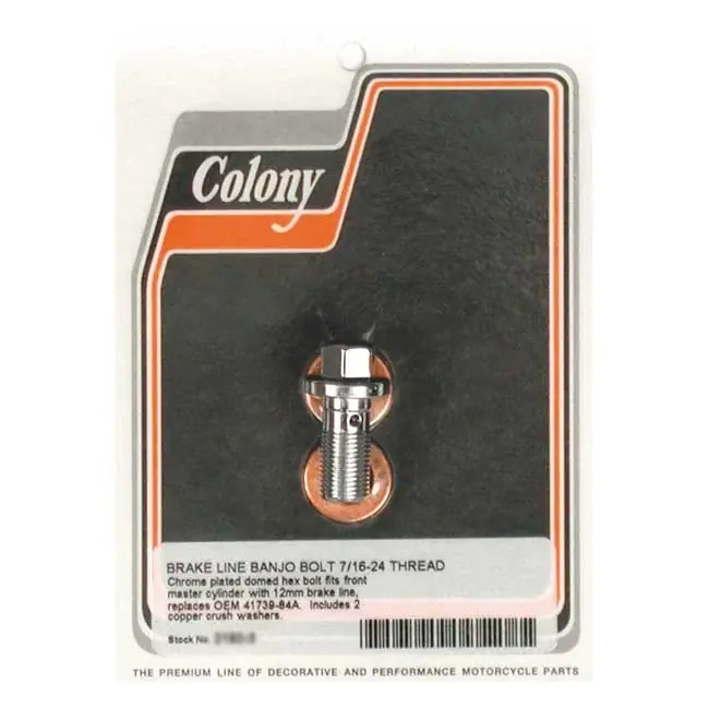 Colony Banjo Bolt Hex Chrome Poisto