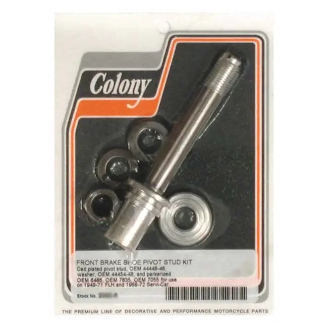 Colony Brake Pivot Stud rumpujarru FL 49-71; 45" Servicar 58-71 Älä Missaa