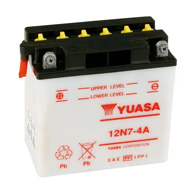 Edullinen Yuasa 12N7-4A 12V lyijyhappoakku 7Ah 70CCA
