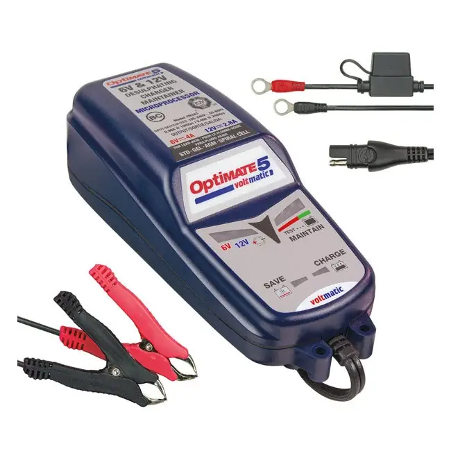 Uutuus TecMate Optimate 5 Volt Matic 6/12V akkulaturi