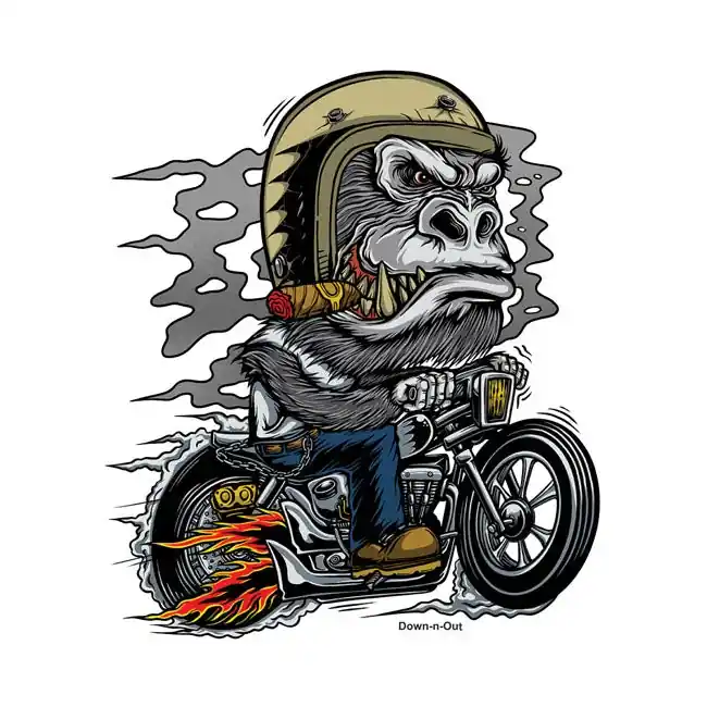 Down-N-Out Kustom Kulture Gorilla tarra Rajoitettu Tarjous