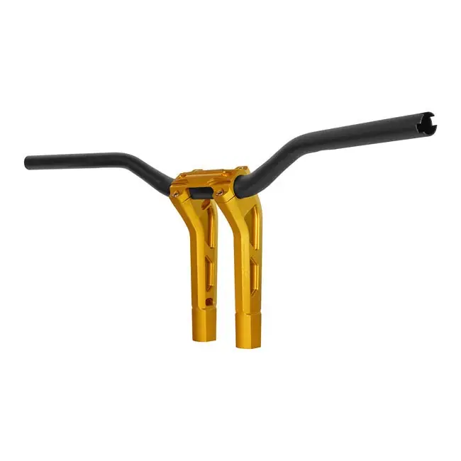 Superhinta Performance Machine 1-1/4" Phat-ohjaustanko 9" Riser Kit Gold Ops -paketin kanssa