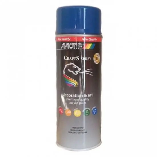Turvallinen Maksu MOTIP • 103544 Crafts Spray RAL 5010 Gentian Blue (Sininen) high gloss 400ml