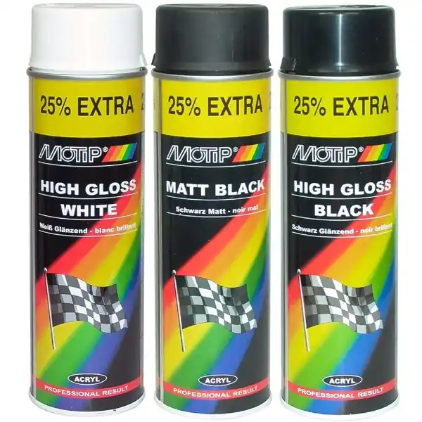 MOTIP • 004002 Spraymaali HIGH GLOSS valkoinen 500ml Alennettu