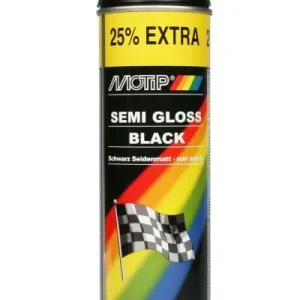 MOTIP • 004001 Spraymaali SEMI GLOSS musta puolikiiltävä 500ml Poisto