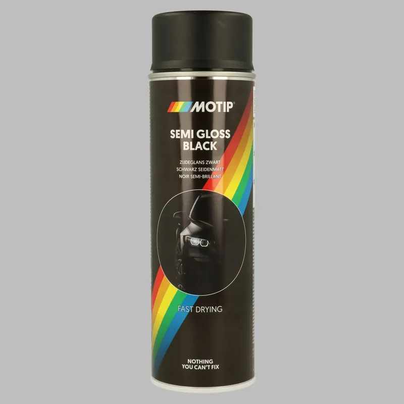 Tarjoushinta MOTIP • 04001 Spraymaali SEMI GLOSS musta puolikiiltävä 500ml