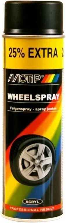 Älä Missaa MOTIP • 04019 Vannemaali spray musta matta 500ml