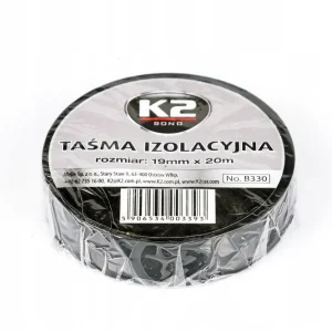 K2 • K2B330 Teippi, musta 19mm x 20m Loppuunmyynti