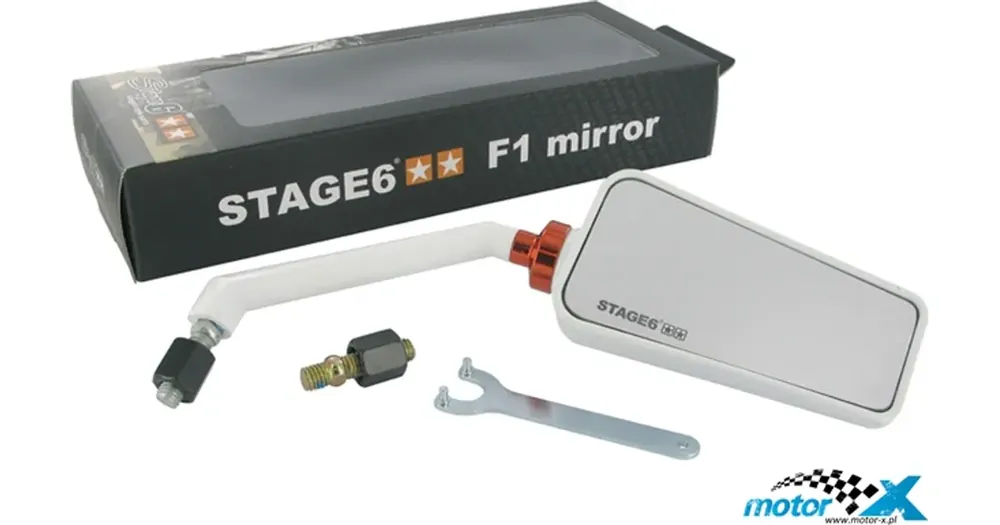 Stage6 F1 Style M8 peili, oikea, valkoinen Loppuunmyynti