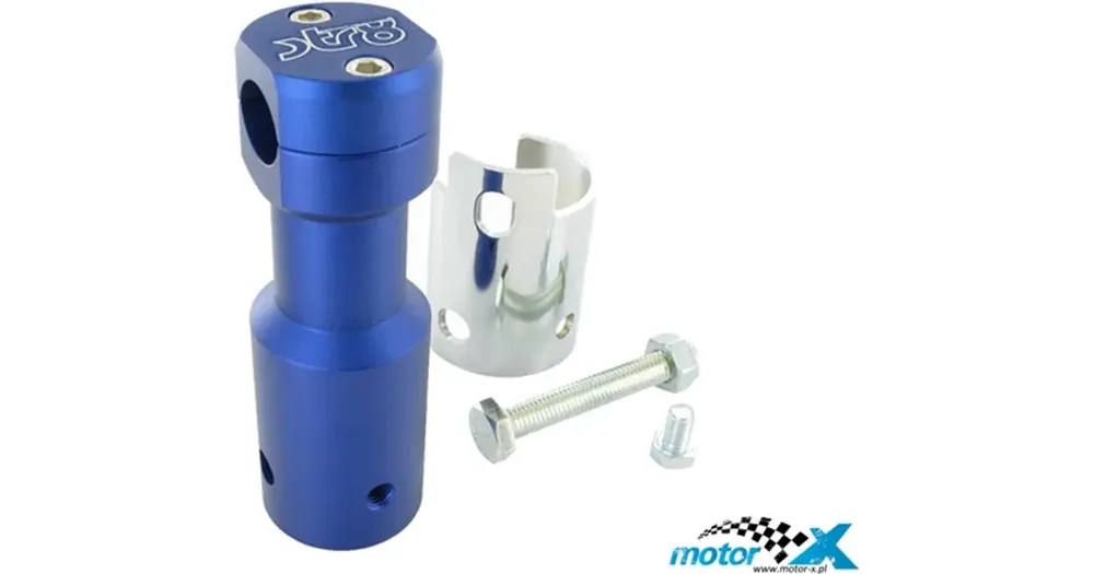 STR8 Downhill -ohjaustangon adapteri, sininen, Peugeot Speedfight / Trekker / Vivacity Erikoistarjous