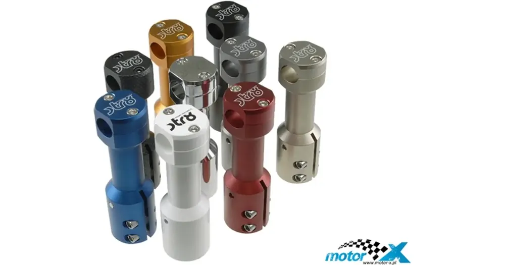 Ohjaustangon adapteri 23mm STR8, sininen, MBK Booster / Yamaha BWS Uusi Malli