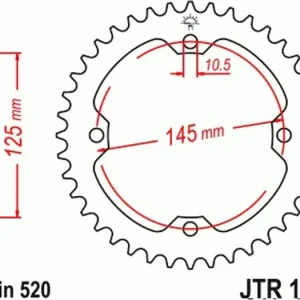 Alennettu Hinta Takaratas 520 38 hammasta JT Sprockets JTR1857