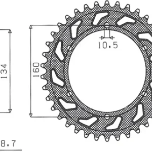 Edullinen Takaratas 530 42 hammasta Sunstar SUNR1-5635 (JTR1306)