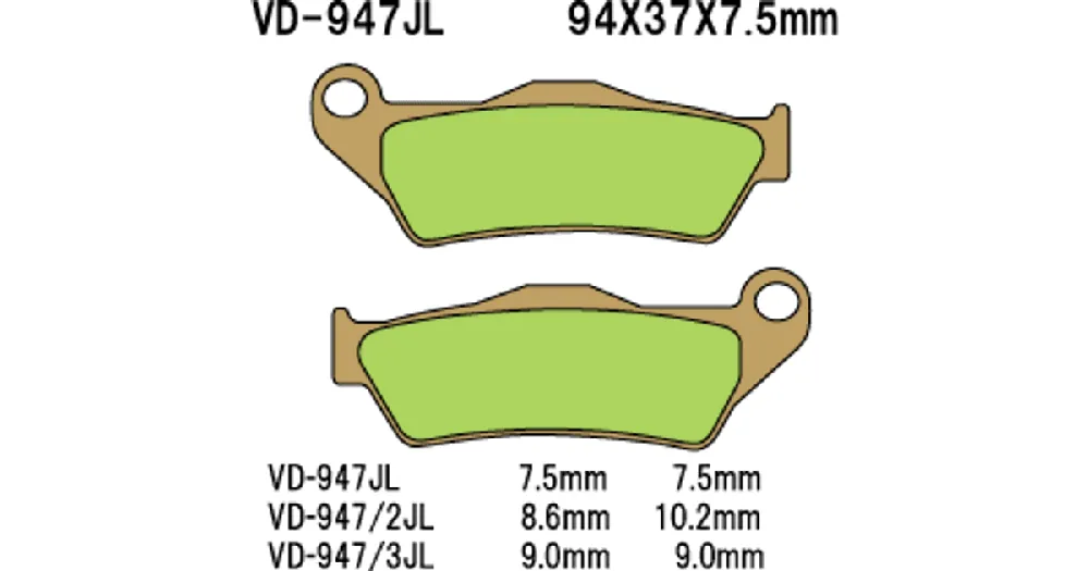 Nopea Toimitus Vesrah Sintered Metal VD-947JL -jarrupalat