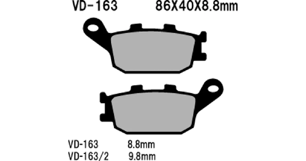 Alkuperäinen Vesrah Organic VD-163 -jarrupalat