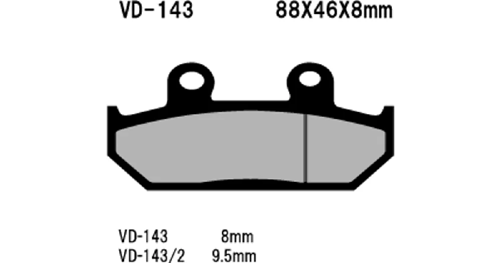 Alennettu Hinta Vesrah Organic VD-143/2 jarrupalat