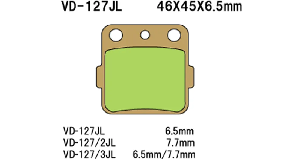 Vesrah Sintered Metal VD-127JL -jarrupalat Pikatoimitus