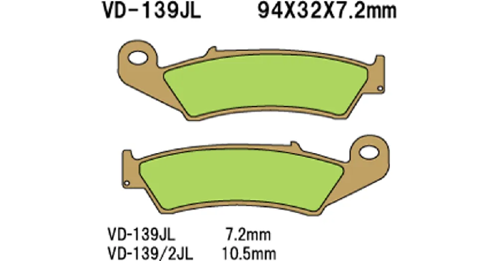 Lähetetään Heti Vesrah Sintered Metal VD-139JL -jarrupalat