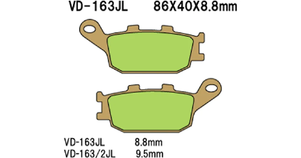 Lähetetään Heti Vesrah Sintered Metal VD-163JL -jarrupalat