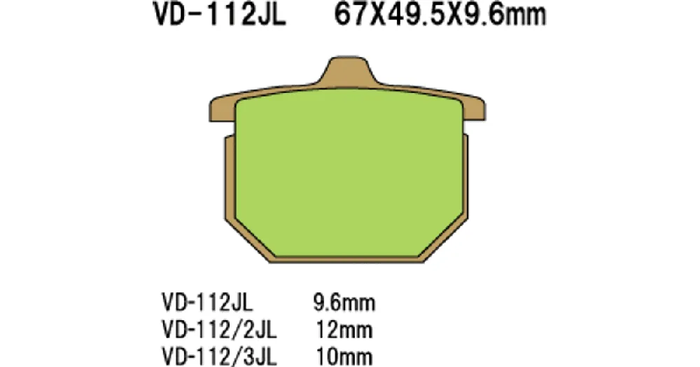 Paras Hinta Vesrah Sintered Metal VD-112/2JL -jarrupalat