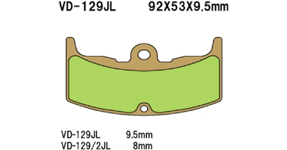 Vesrah Sintered Metal VD-129/2JL -jarrupalat Loppuunmyynti