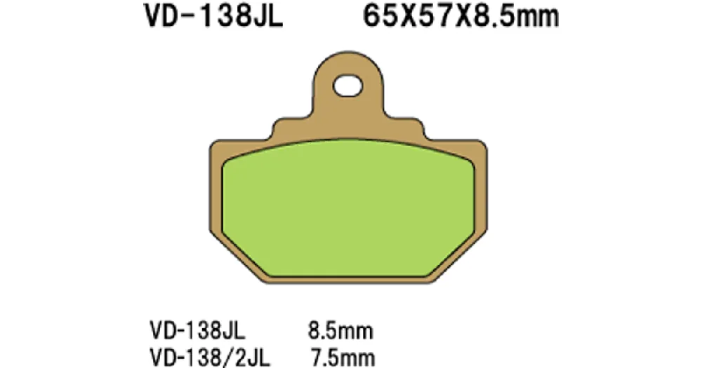 Tarjous Vesrah Sintered Metal VD-138/2JL -jarrupalat