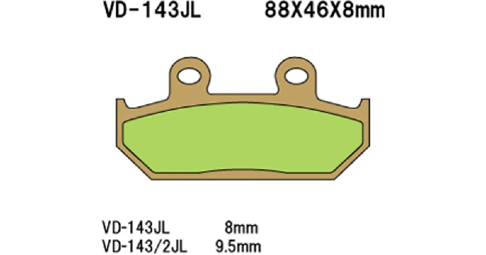 Rajoitettu Tarjous Vesrah Sintered Metal VD-143/2JL jarrupalat