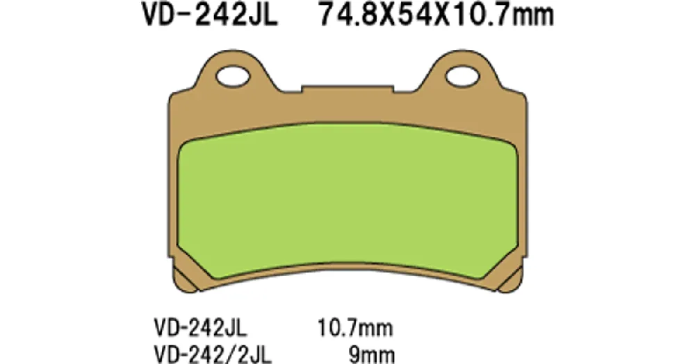 Vesrah Sintered Metal VD-242JL -jarrupalat Loppuunmyynti