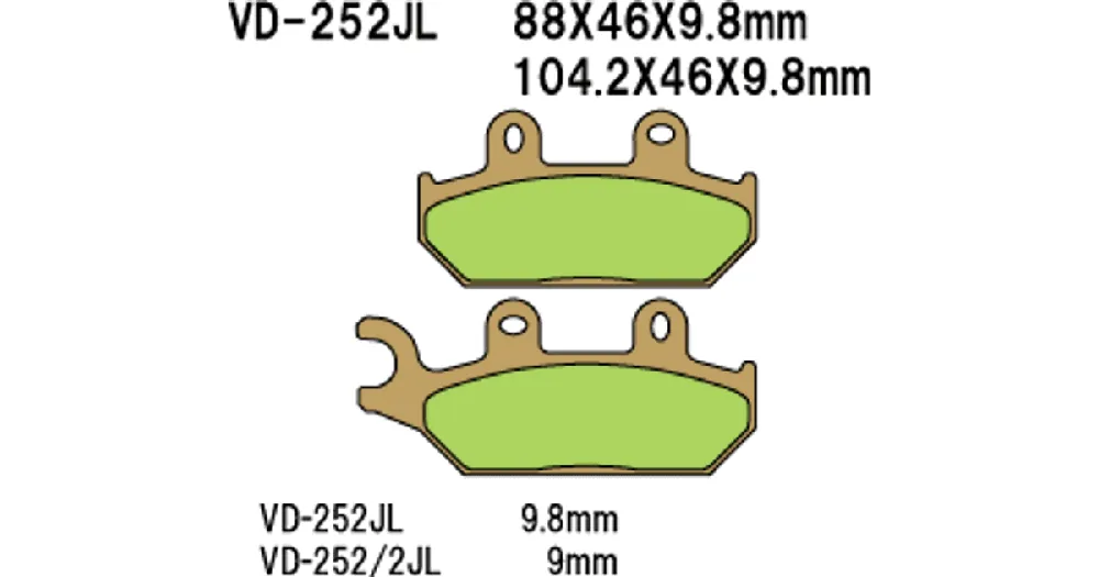 Nopea Toimitus Vesrah Sintered Metal VD-252JL -jarrupalat