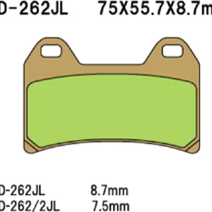 Älä Missaa Vesrah Sintered Metal VD-262JL -jarrupalat