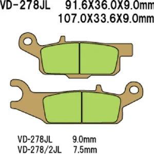Vesrah Sintered Metal VD-278JL -jarrusatulat Suosittu