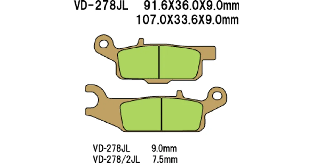 Vesrah Sintered Metal VD-278JL -jarrusatulat Suosittu