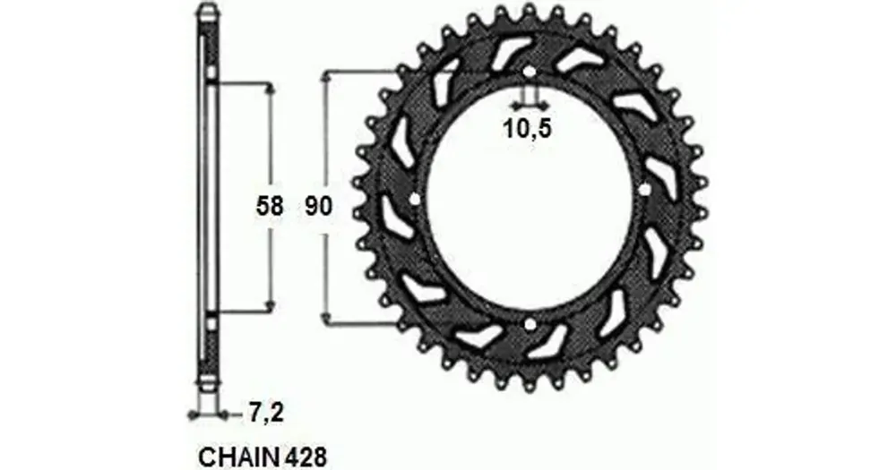 SUNSTAR SUNR1-2061 takaratas, 34 hammasta Turvallinen Maksu