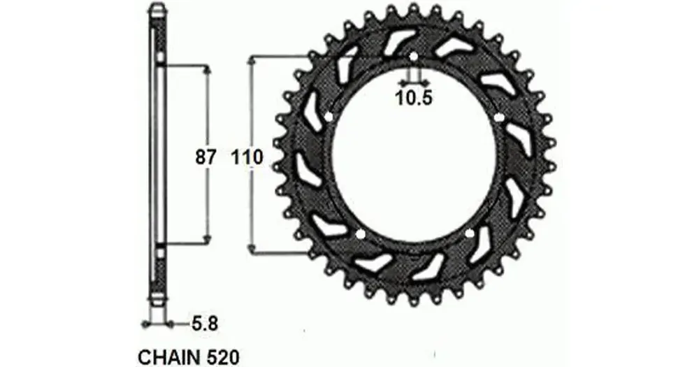 Sertifioitu Takaratas SUNSTAR TERÄS SUNR1-3383 39 hammasta