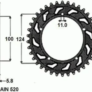Älä Missaa SUNSTAR TERÄS takaratas SUNR1-3437 39 hammasta