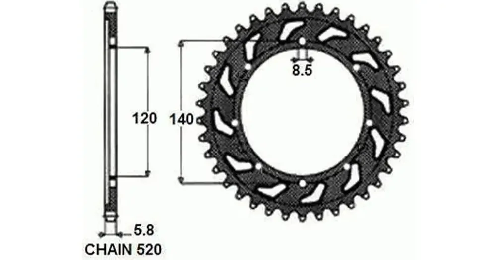 Takaratas SUNSTAR TERÄS SUNR1-3532 43 hammasta Tarjoushinta