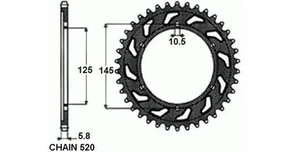 Lähetetään Heti SUNSTAR TERÄKSESTÄ VALMISTETTU TAKARATAS SUNR1-3541, 46 hammasta