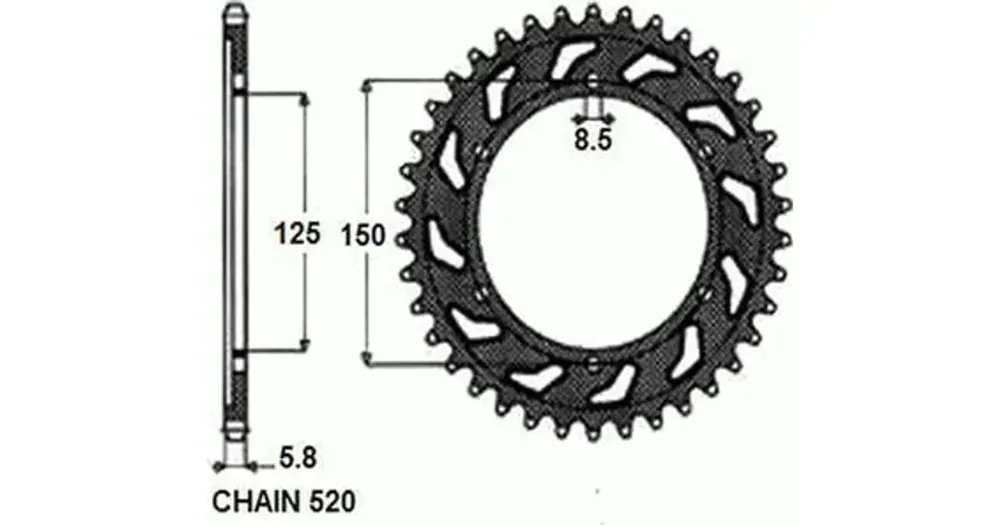 Uusi Kokoelma Takaratas SUNSTAR TERÄS SUNR1-3547 43 hammasta