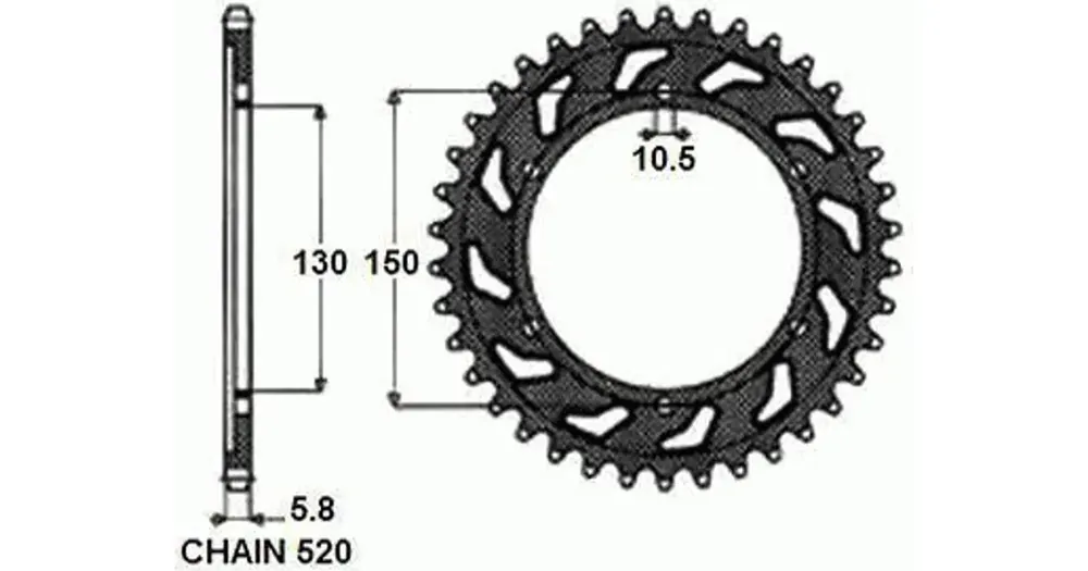 Uutuus SUNSTAR TERÄKSESTÄ VALMISTETTU TAKARATAS SUNR1-3612, 46 hammasta
